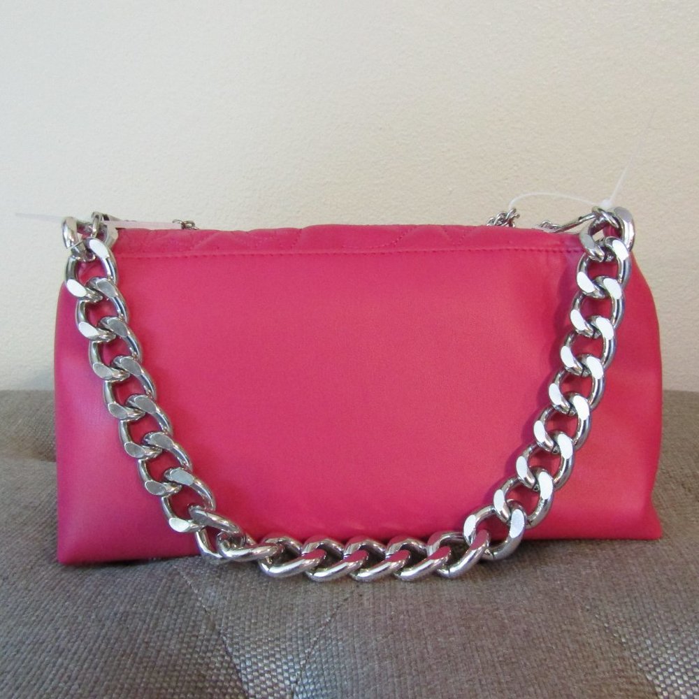 Betsey Johnson Fuchia XOGABBY Puff Heart Crossbody💖 - Picture 6 of 12